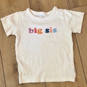 Charming Big Sis Short Sleeve Tee - Cream